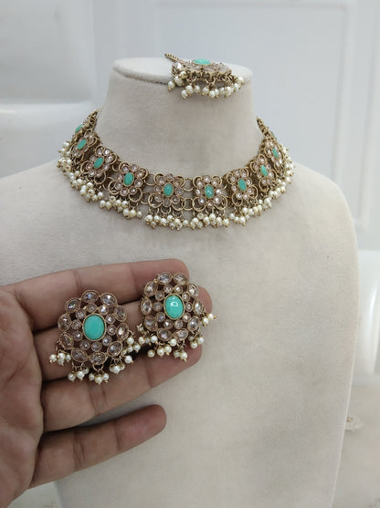 Mint Necklace Indian Jewellery Chavi Set