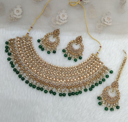 Green Necklace Indian Jewellery Shnu Set