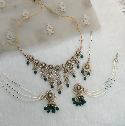 Green Necklace Jewellery Jaagran Set