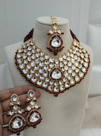 Black Kundan Necklace Jewellery Arjun Set