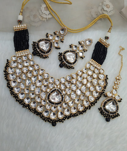 Green Kundan Necklace Jewellery Arjun Set