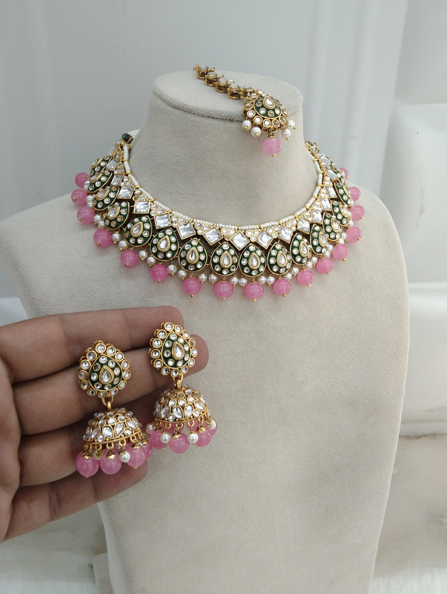 Gajjri Kundan Necklace Jewellery Tapti Set