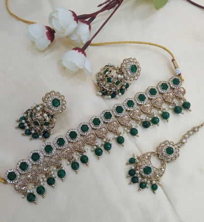 Green Choker Jewellery Malika Set