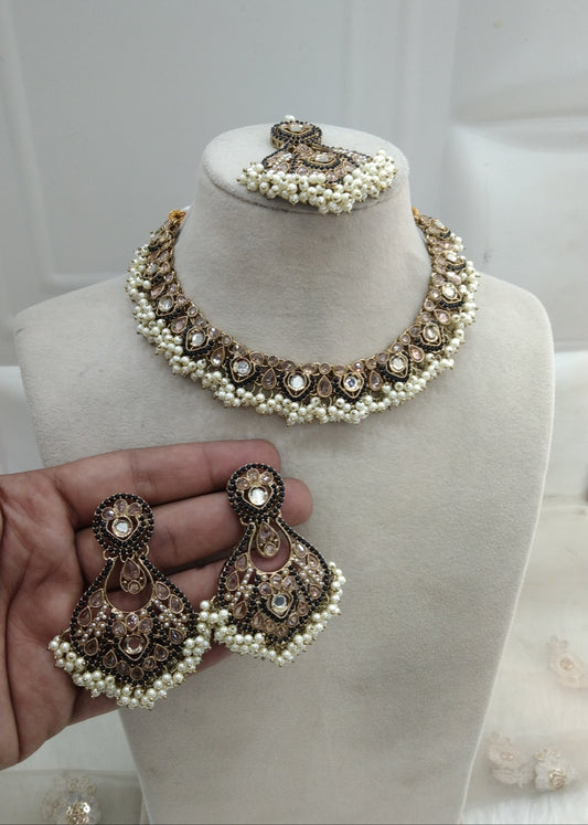 Black necklace Jewellery Alaia Set