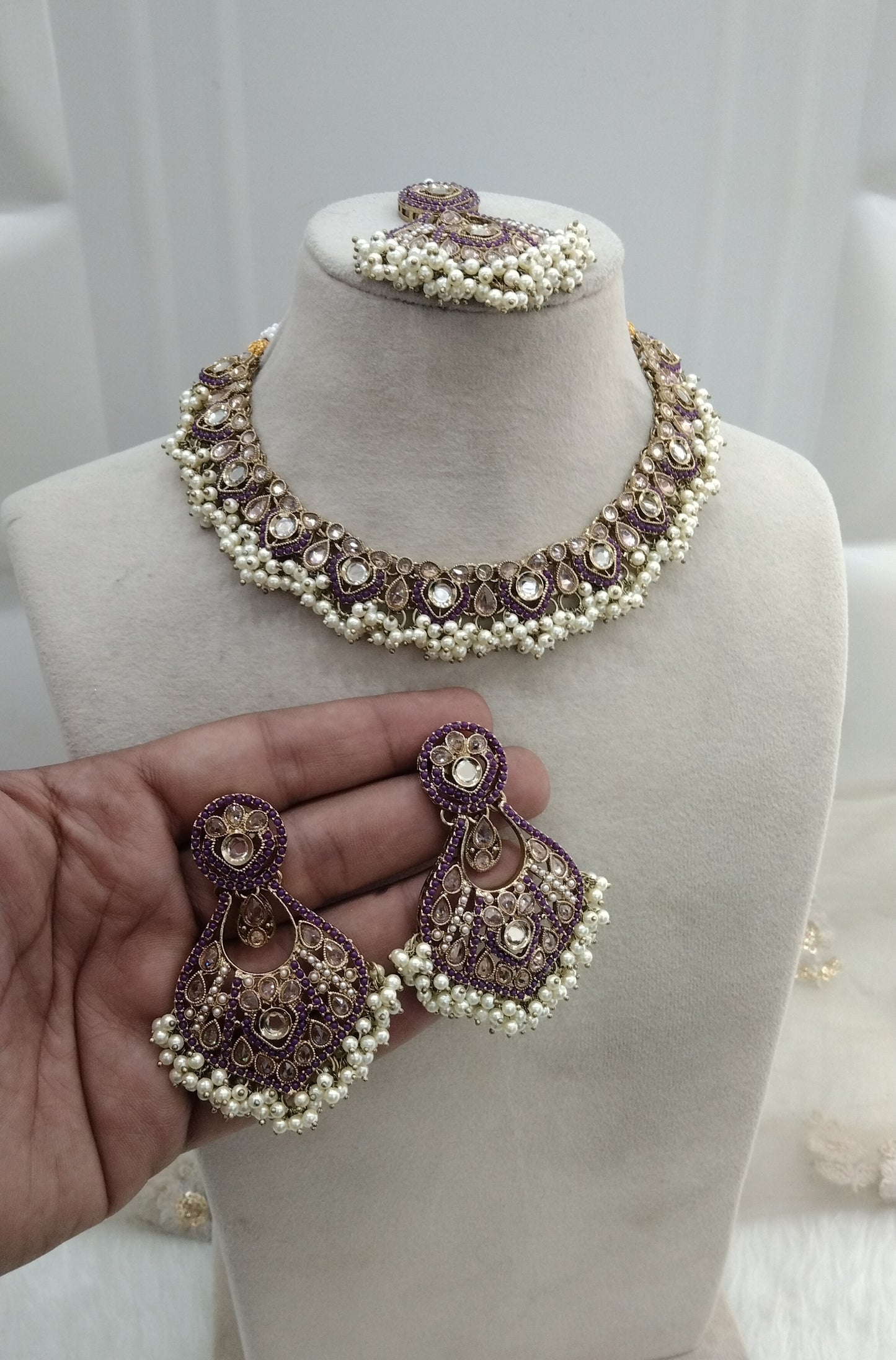 purple necklace Jewellery Alaia Set