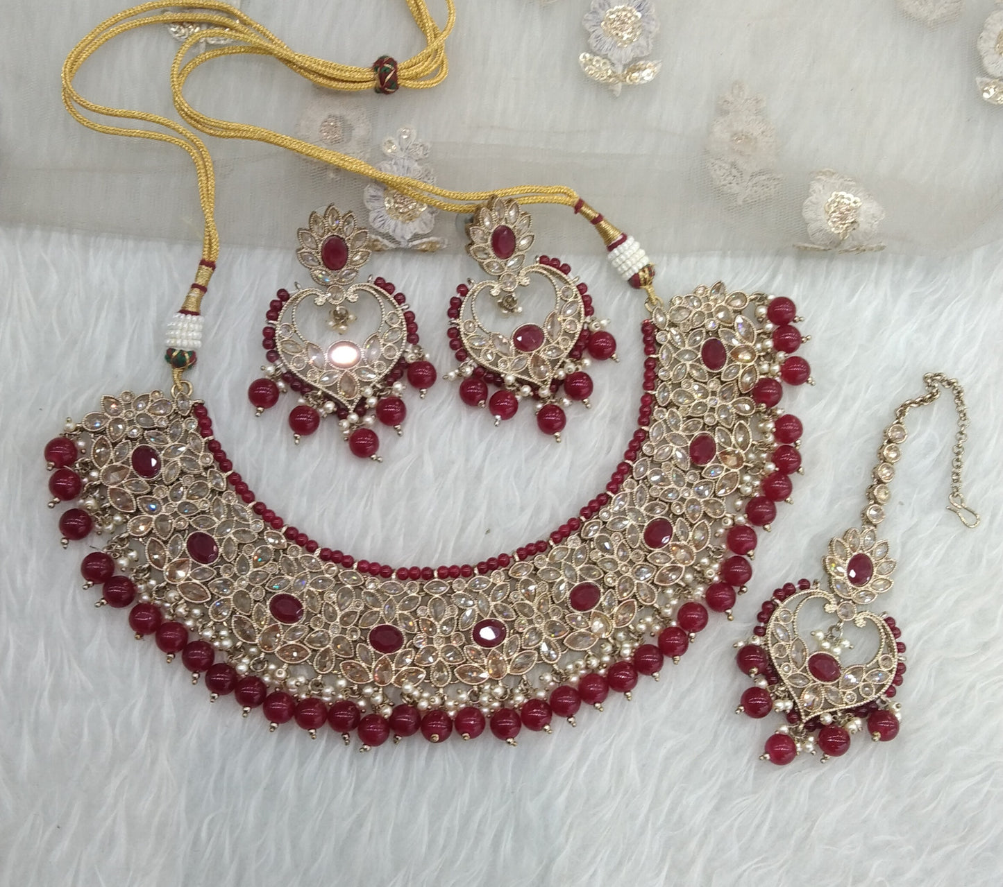 Ruby Bridal Necklace Compton