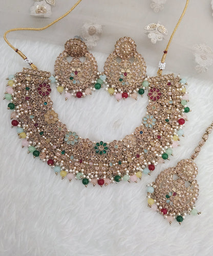 Multi Colour  necklace Jewellery County Set