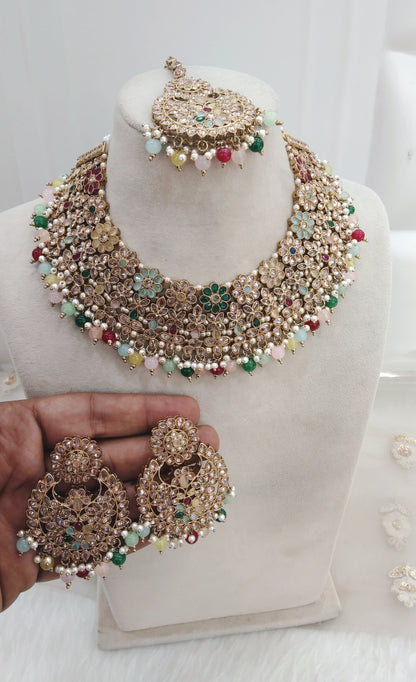 Multi Colour  necklace Jewellery County Set