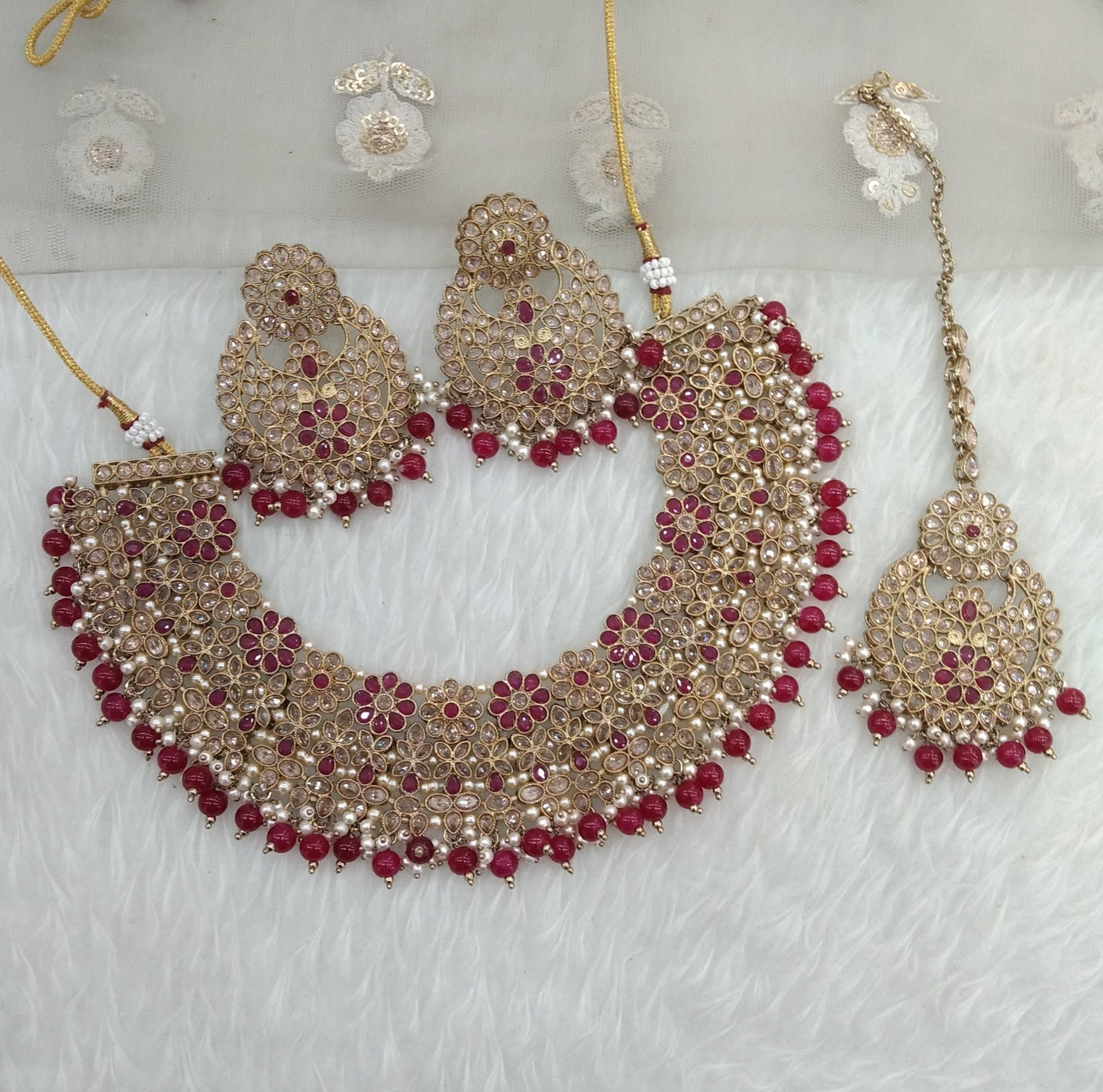 Ruby necklace Jewellery County Set