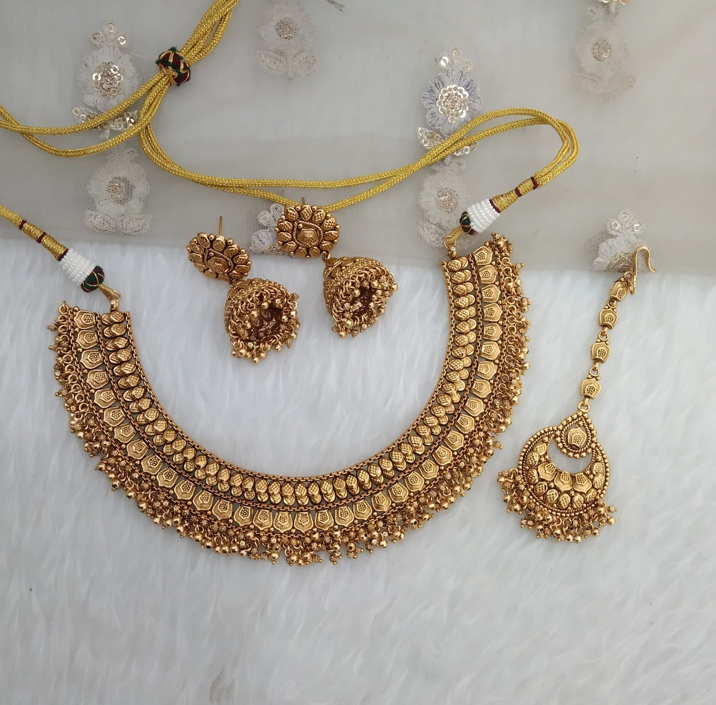 Gold Polki Necklace Jewellery Jewelry Irya Set