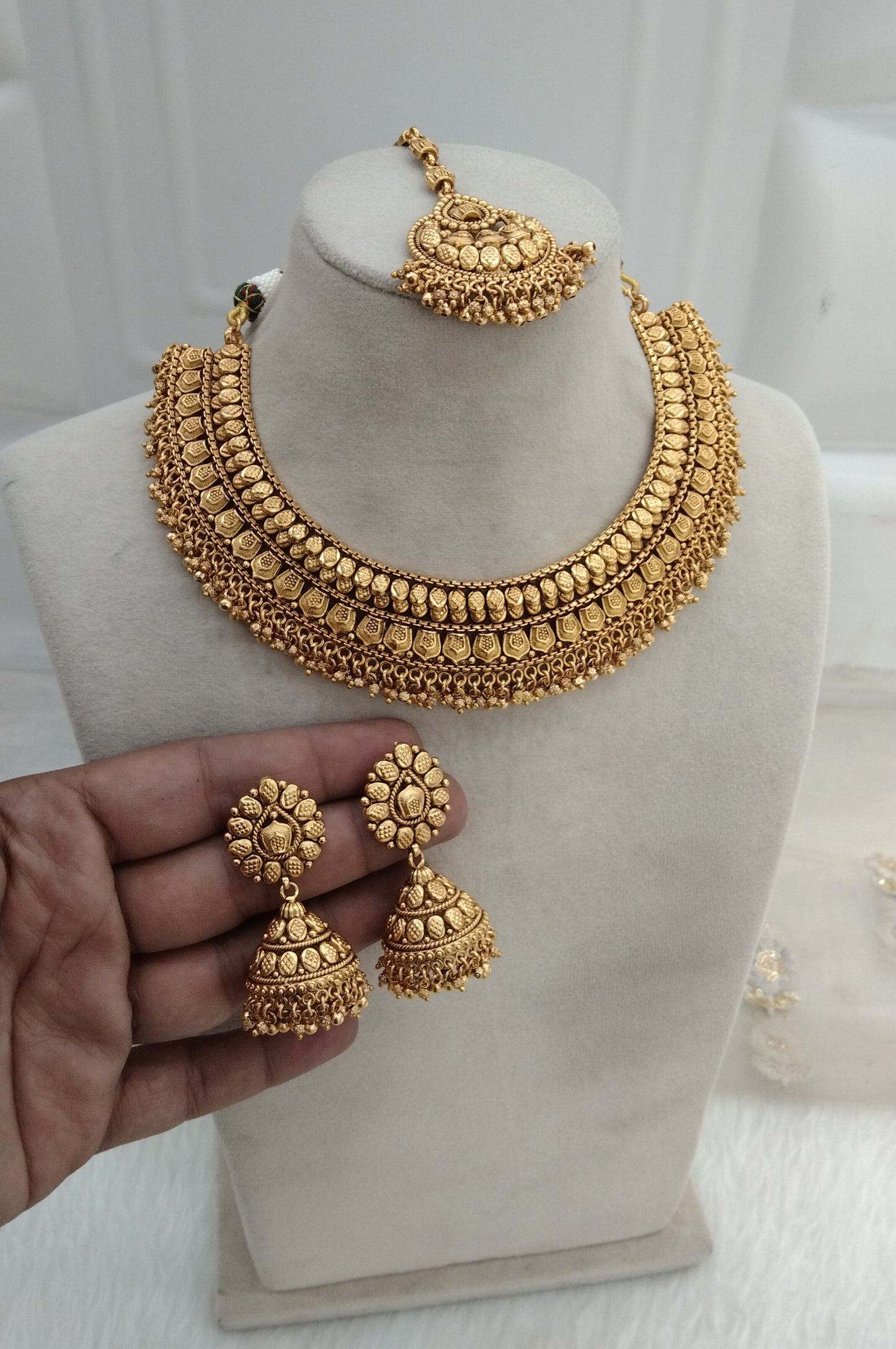 Gold Polki Necklace Jewellery Jewelry Irya Set