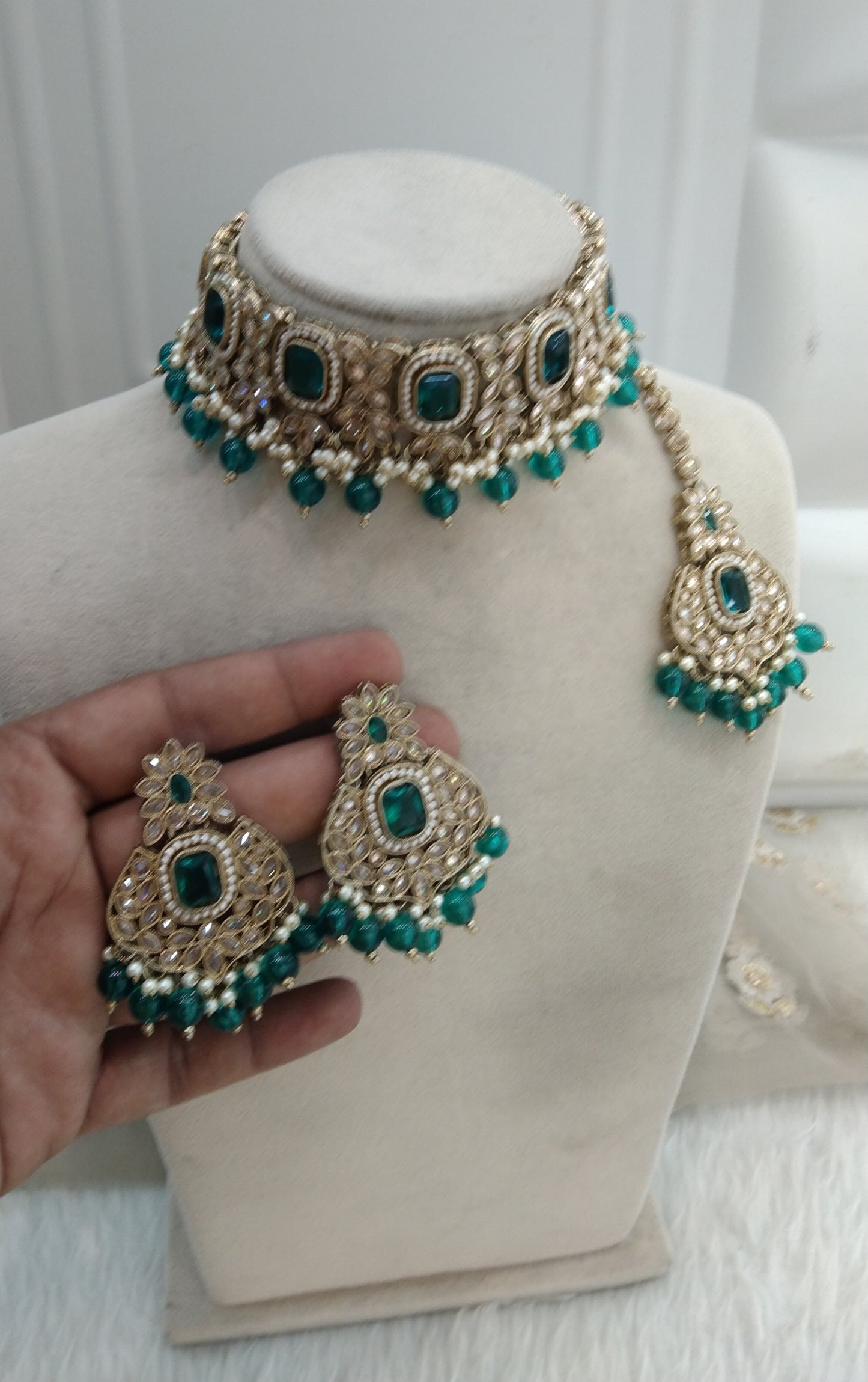 Rama Green Choker Jewellery Creek Set
