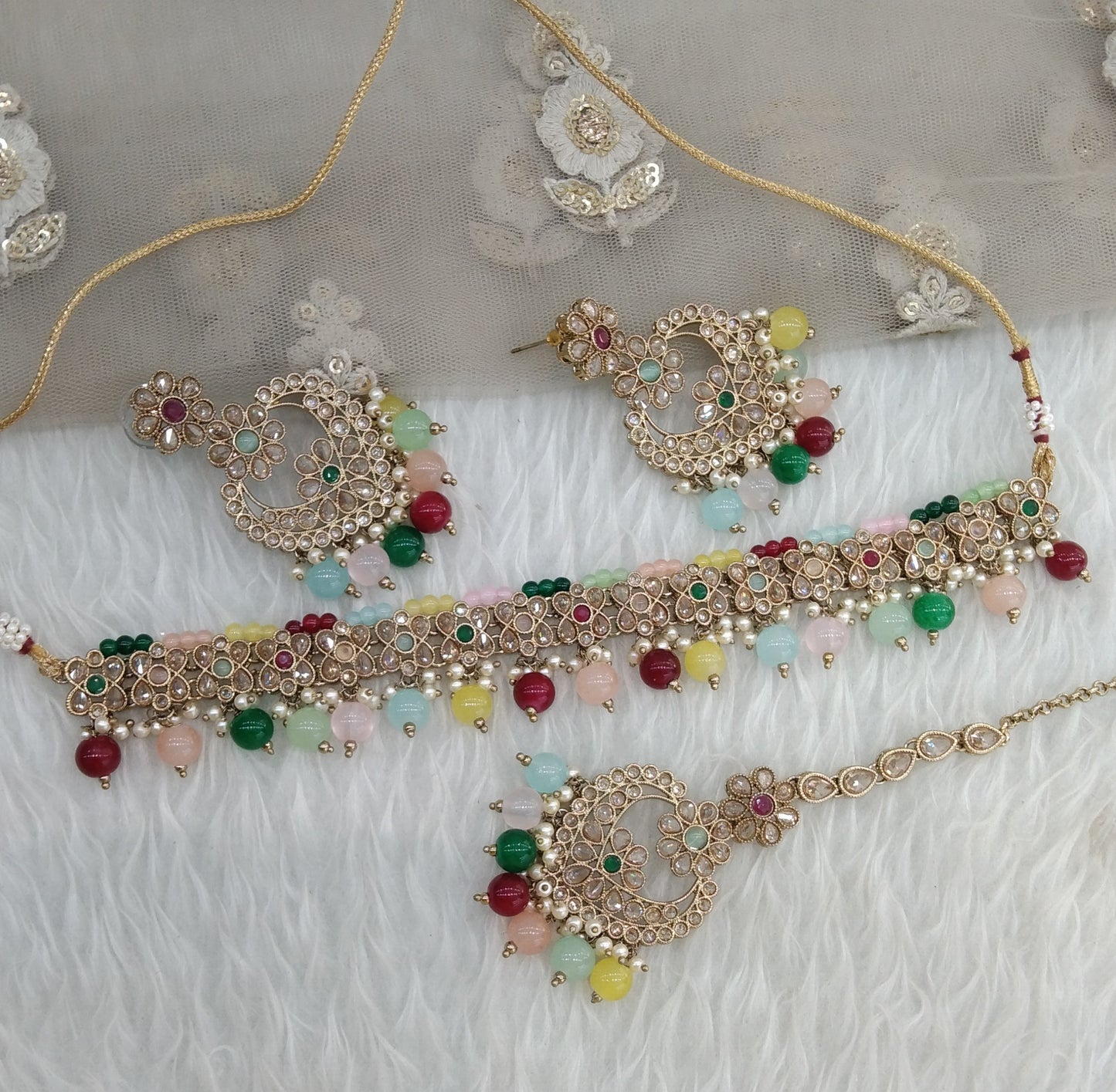 Multi color Choker Jewellery Host  Set