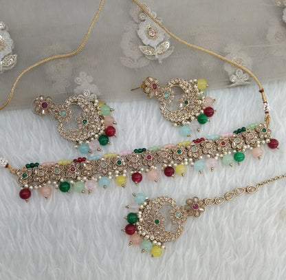 Multi color Choker Jewellery Host  Set