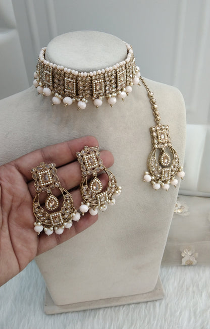 Peach Choker Jewellery Gisborne  Set