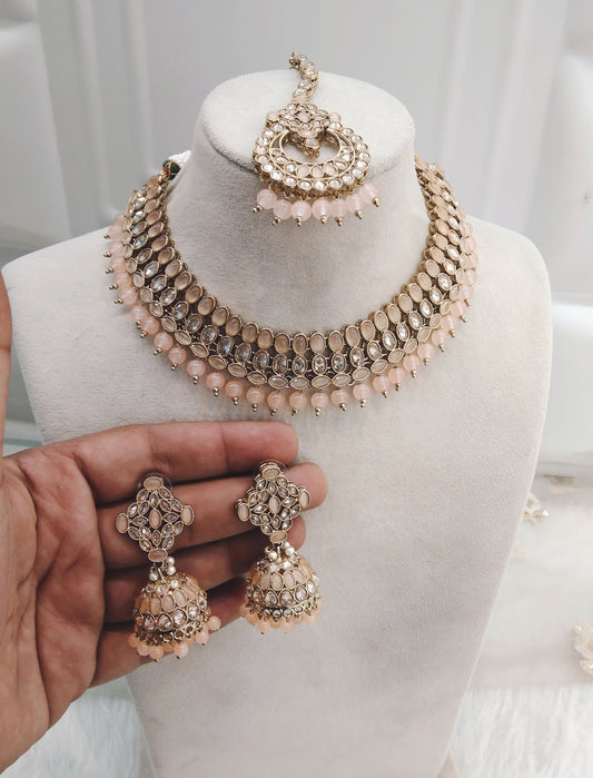 Peach necklace Jewellery Oakland Set