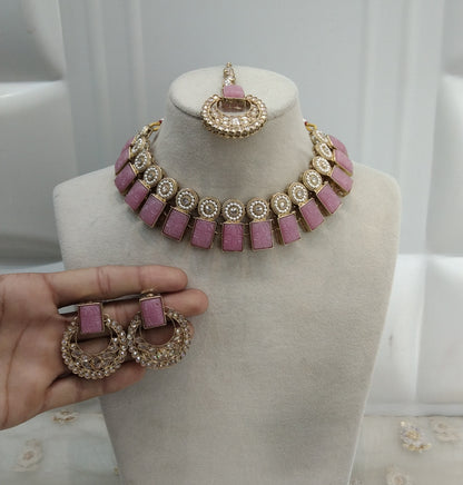 Pink necklace Jewellery Land  Set
