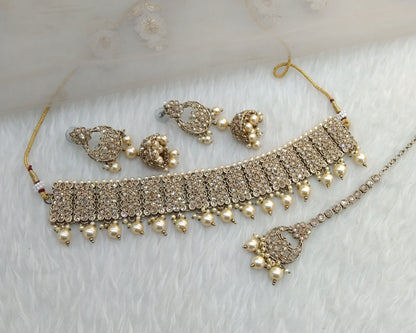 Antique Golden Choker Jewellery Learn Set
