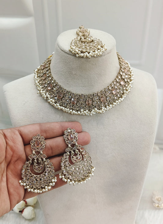 Antique Golden necklace Jewellery Riva Set