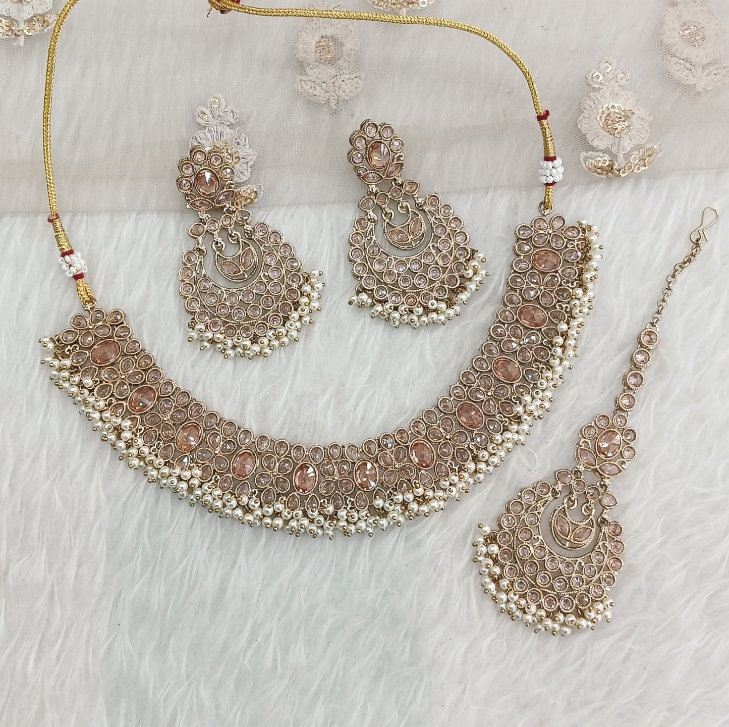 Antique Golden necklace Jewellery Riva Set