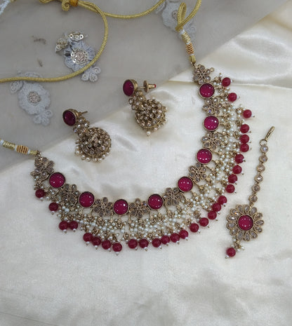 Majenta Necklace Jewellery Wind Set