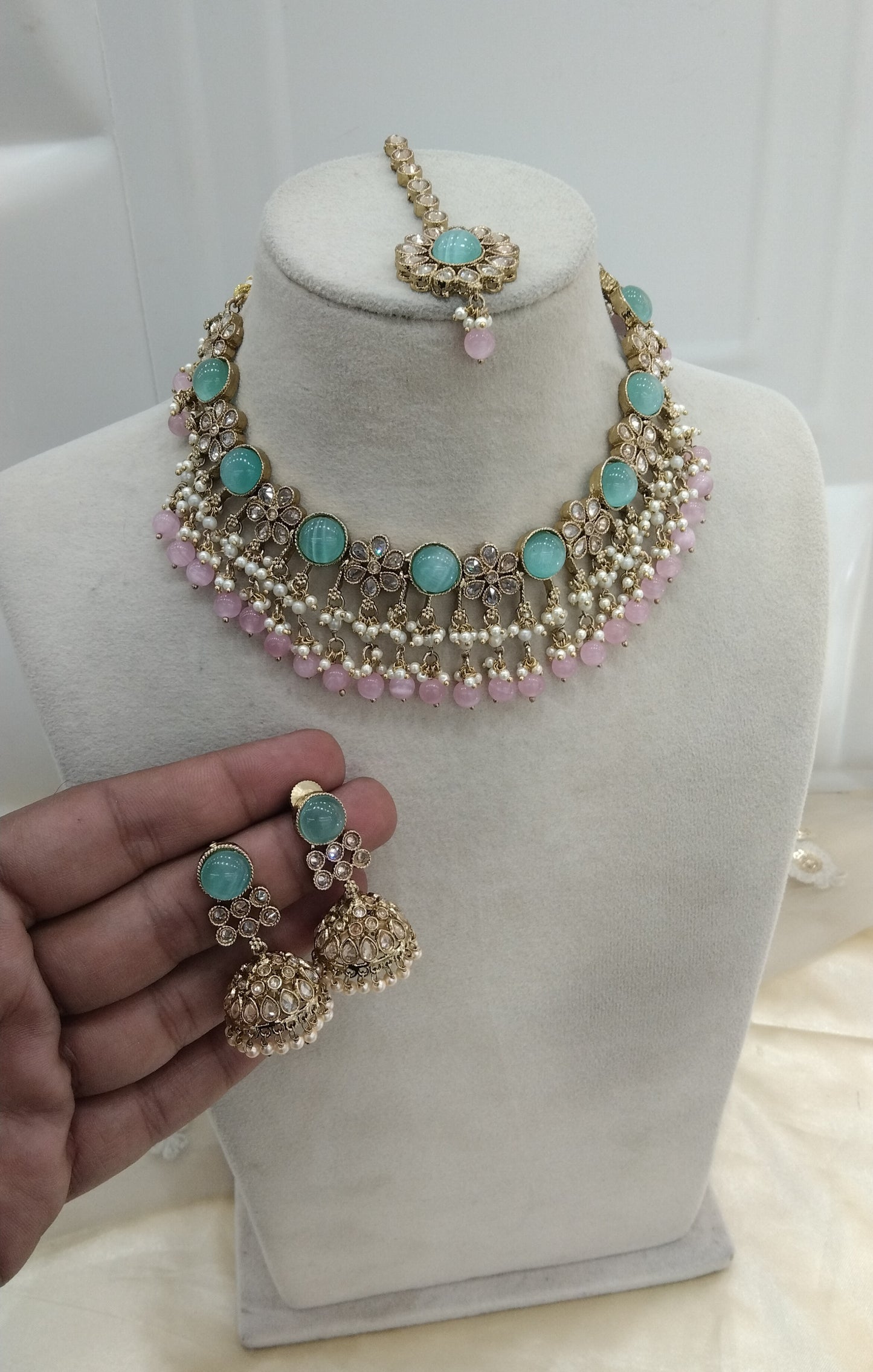 Sea Green Necklace Jewellery Wind Set