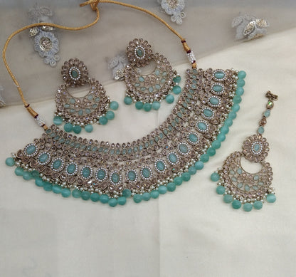 Turquoise   Necklace Jewellery Nisha Set