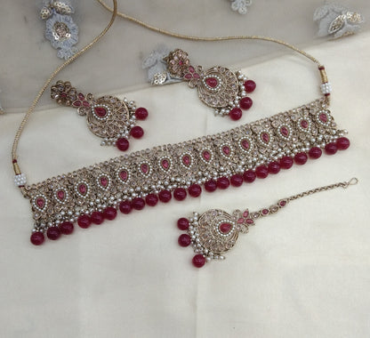 Ruby Choker Jewellery Winni Peg Set