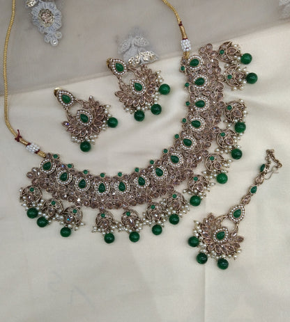 Green Necklace Jewellery Jani Set