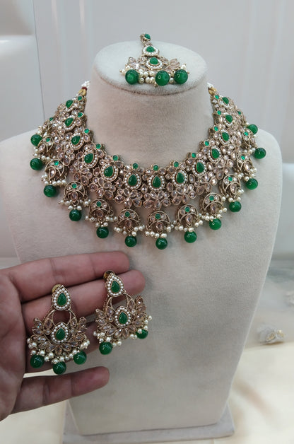 Green Necklace Jewellery Jani Set
