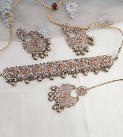 Antique Gold Choker Jewellery Wellington  Set