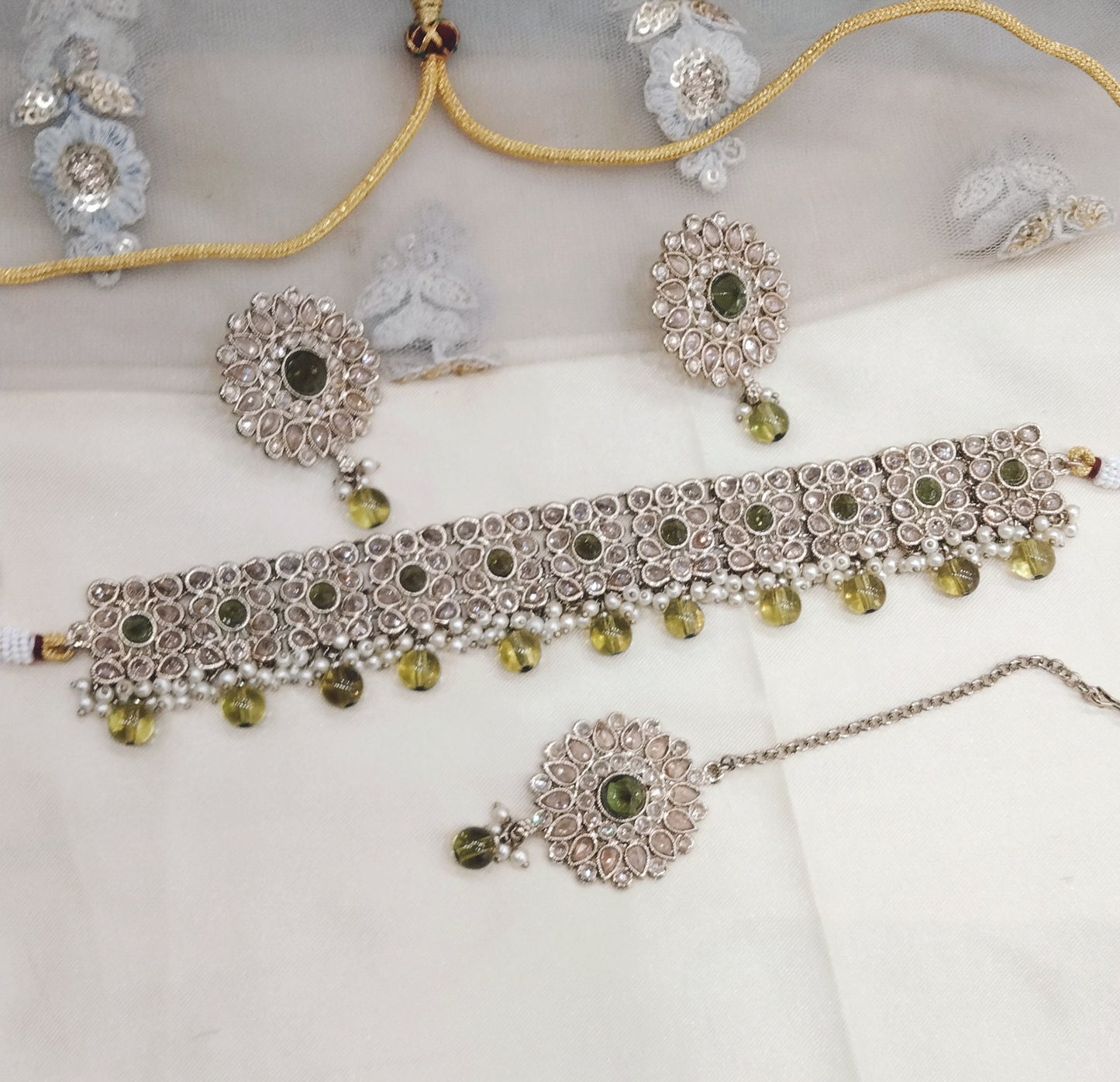 Mehndi Choker Jewellery Holo  Set