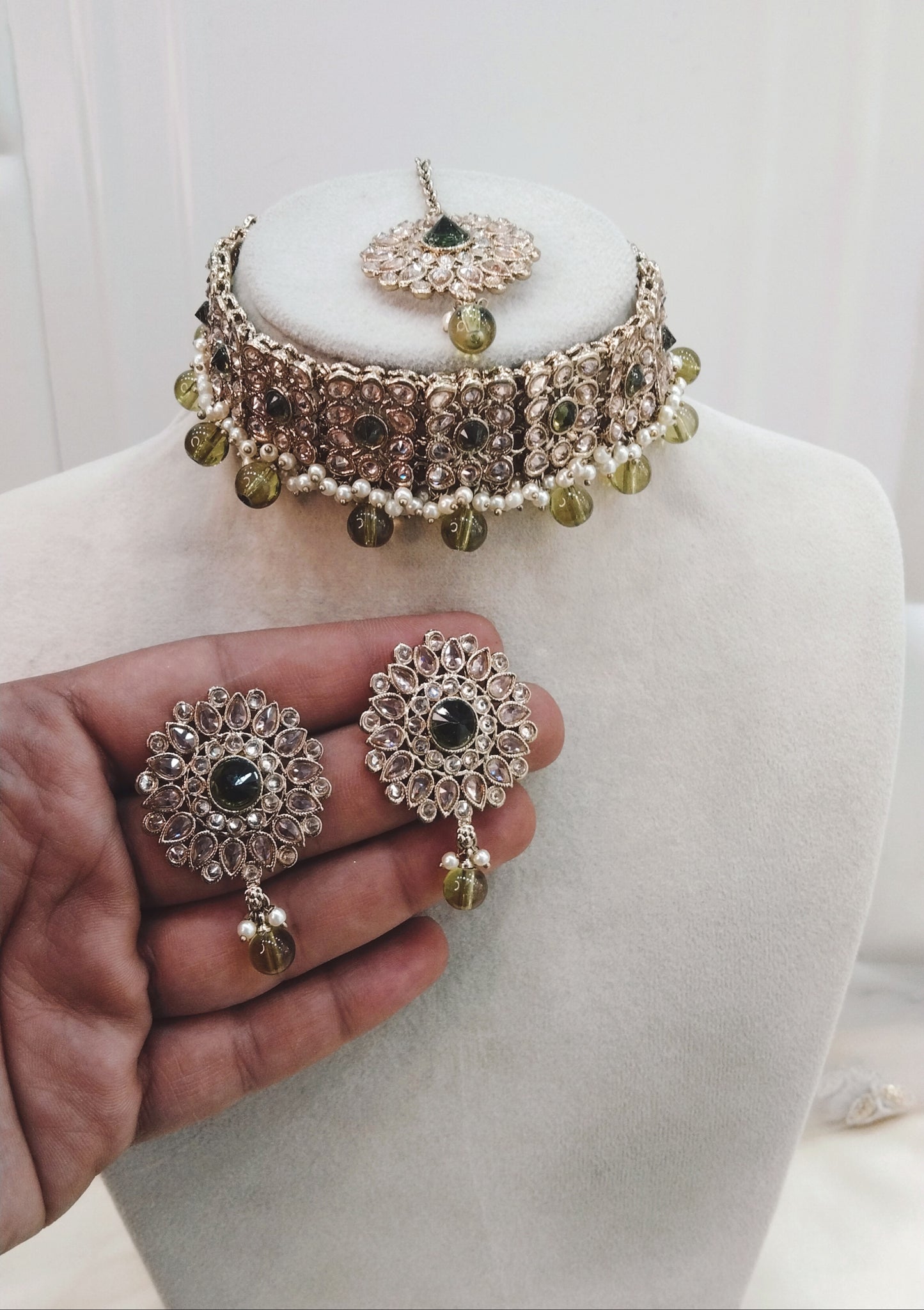 Mehndi Choker Jewellery Holo  Set
