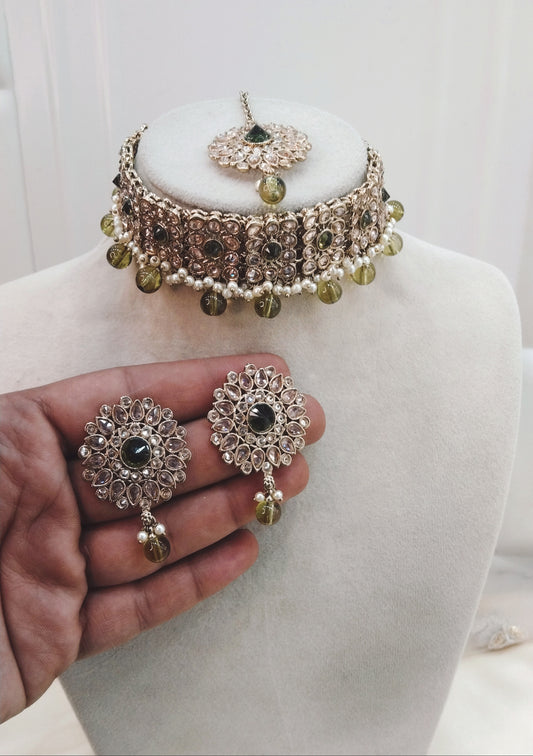 Mehndi Choker Jewellery Holo  Set