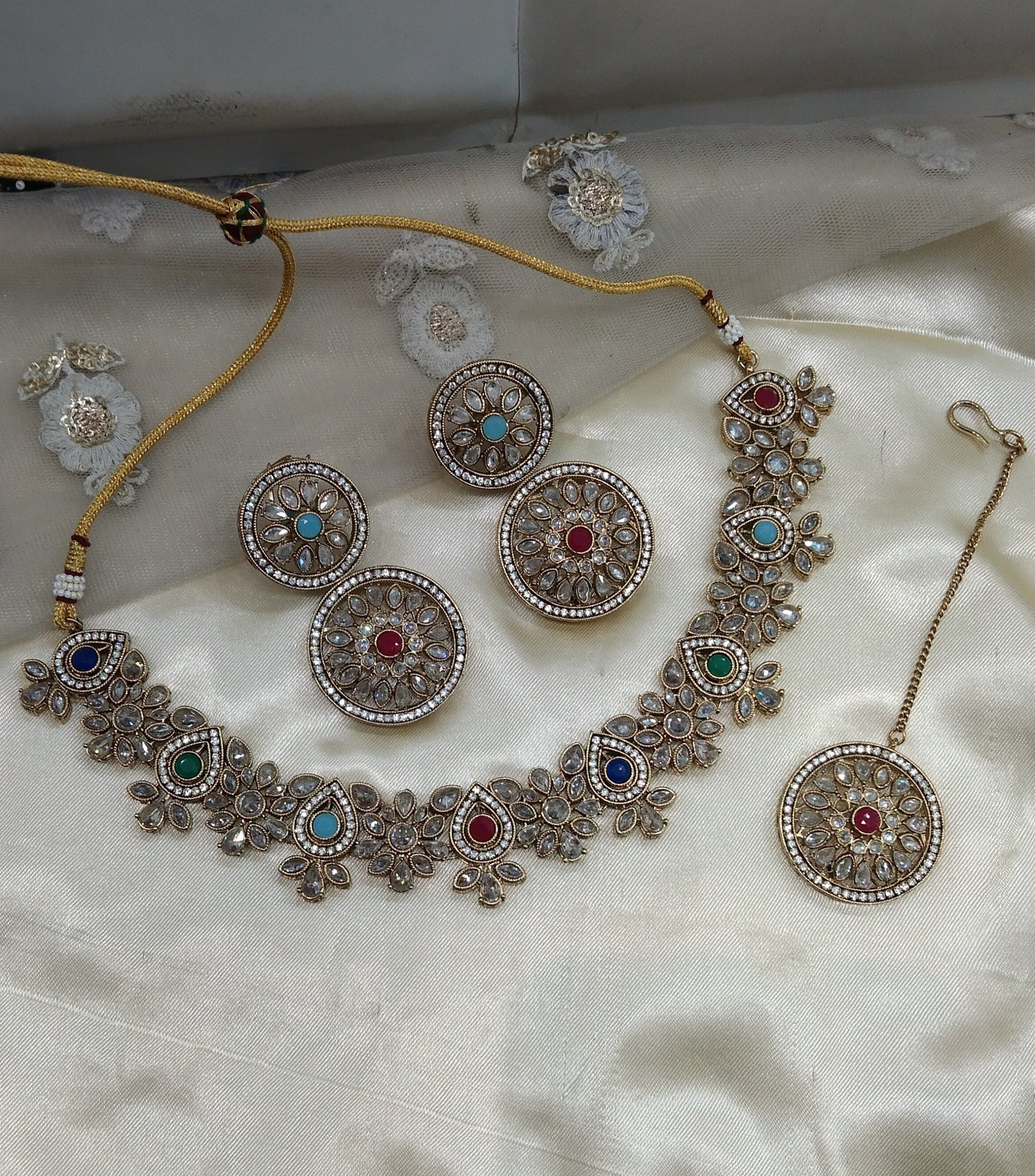 Multi Color Necklace Jewellery Tauranga Set