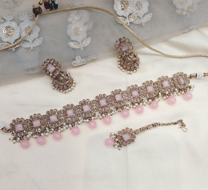 Pink Choker Jewellery Cinema Set