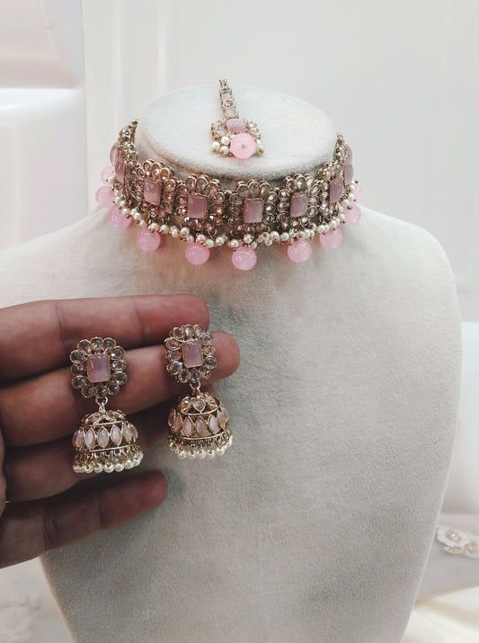 Pink Choker Jewellery Cinema Set