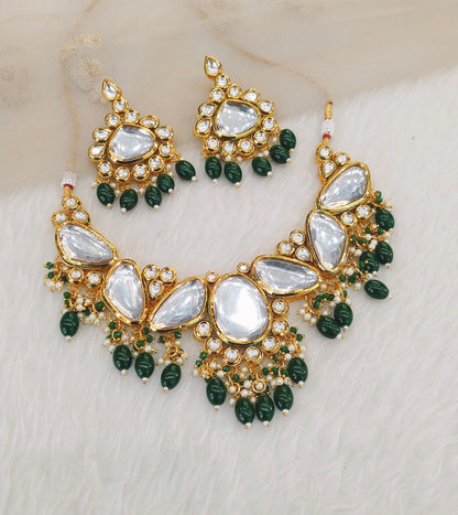 Green Necklace Jewellery Pc Set