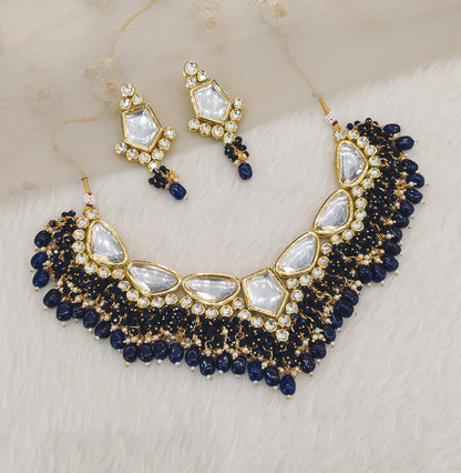 Blue Necklace Jewellery Pc Set