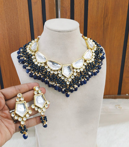 Blue Necklace Jewellery Pc Set