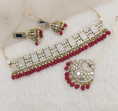 Ruby Choker Jewellery Della Set