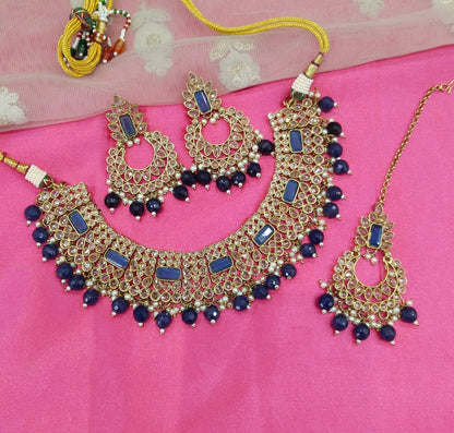 Blue Necklace Jewellery Anna Set