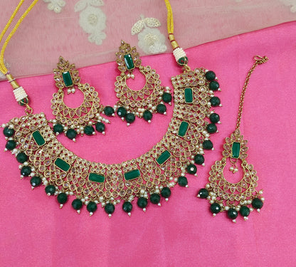 Green Necklace Jewellery Anna Set