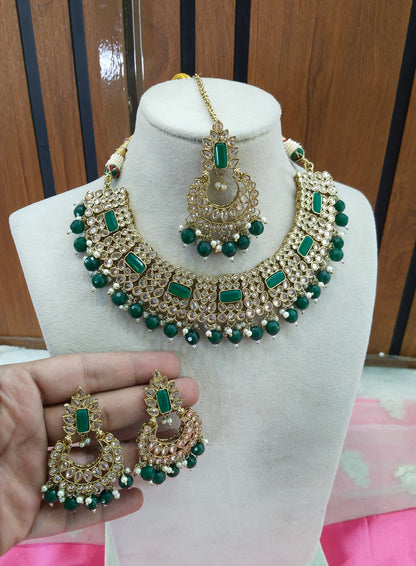 Green Necklace Jewellery Anna Set