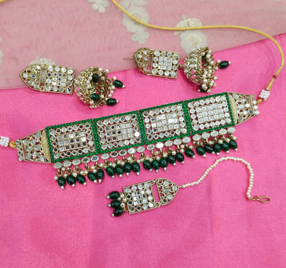 Green Choker Jewellery Ava Set
