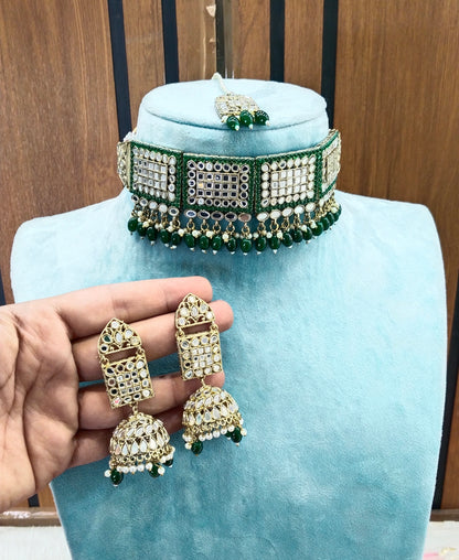 Green Choker Jewellery Ava Set