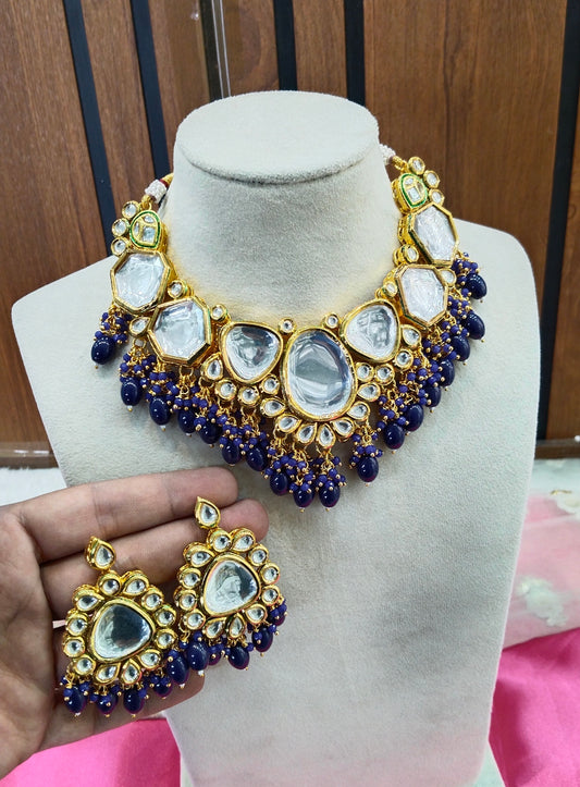 Blue Necklace Jewellery Pc Set