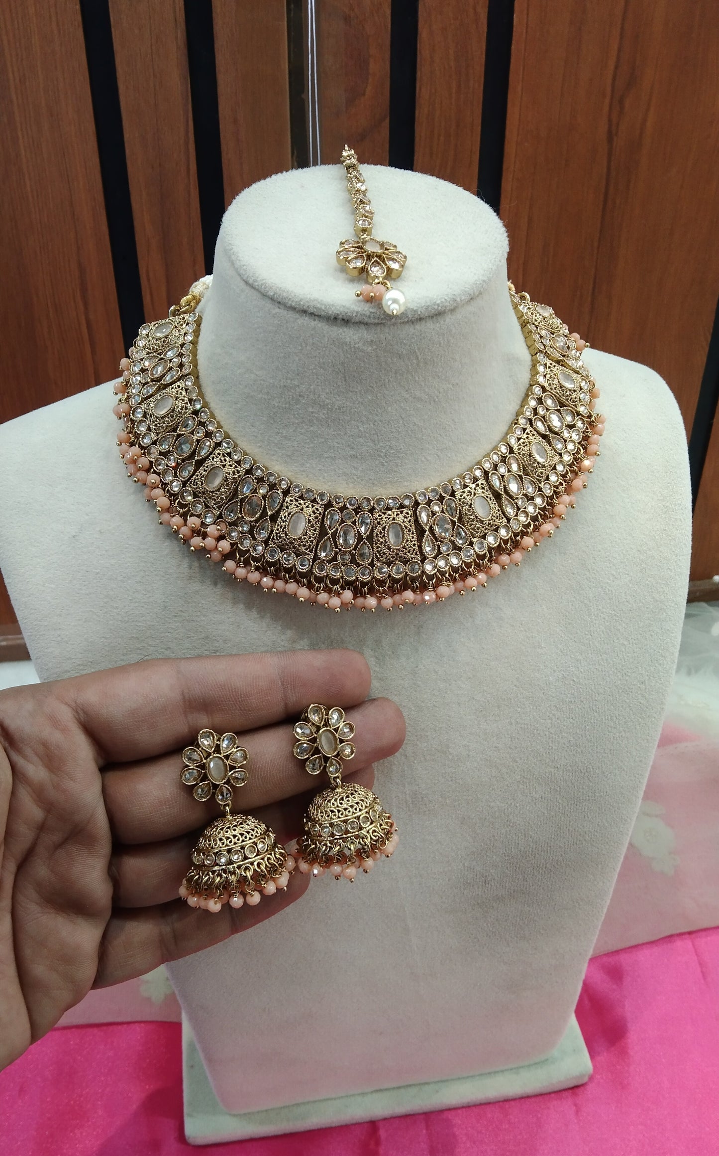 Peach Necklace Jewellery Sunny Set