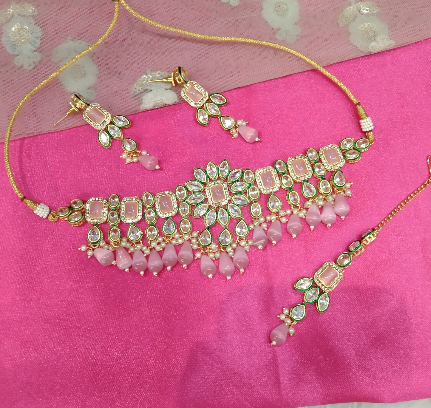 Pink Choker Jewellery Swaziland Set