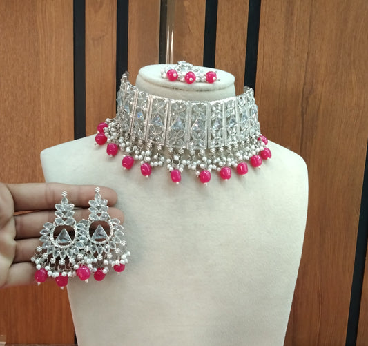 Silver Rani Choker Jewellery Armaan Set